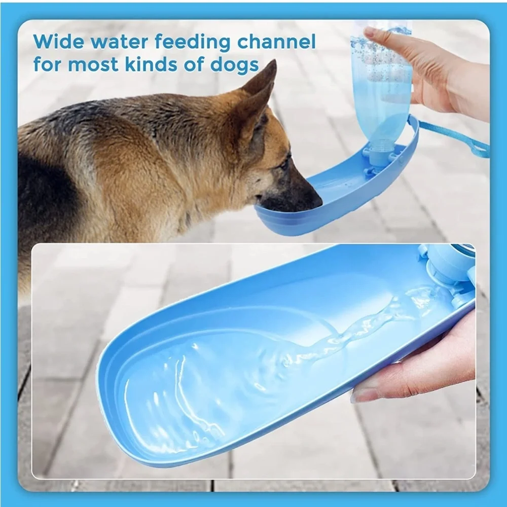 Portable pet water bottles Blue and gray